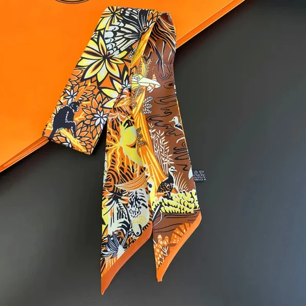 Luxusná hodvábna stuha Safari-orange